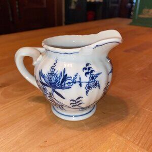 Vintage Blue Danube Onion Creamer Pitcher, banner logo